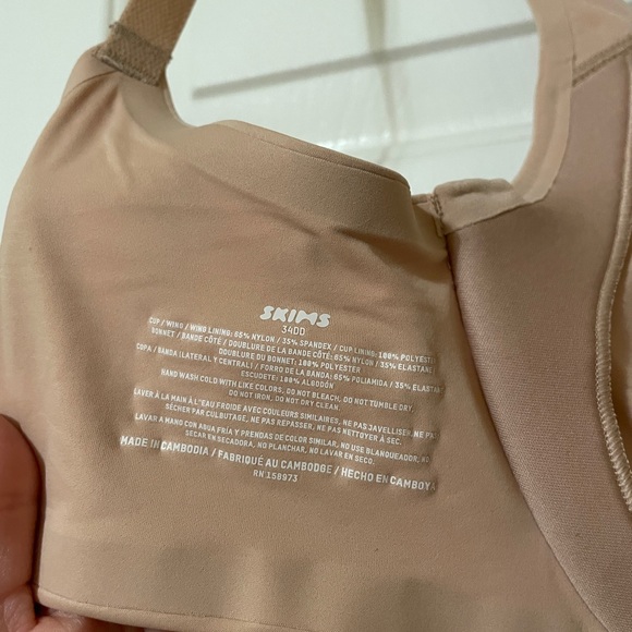 NEW! Skims Smoothing Intimates Unlined Minimizer Bra Size 34DD - Picture 7 of 14